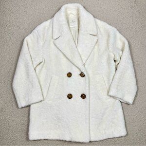 Kate Spade Broome Street Teddy Sherpa Mid Length Coat